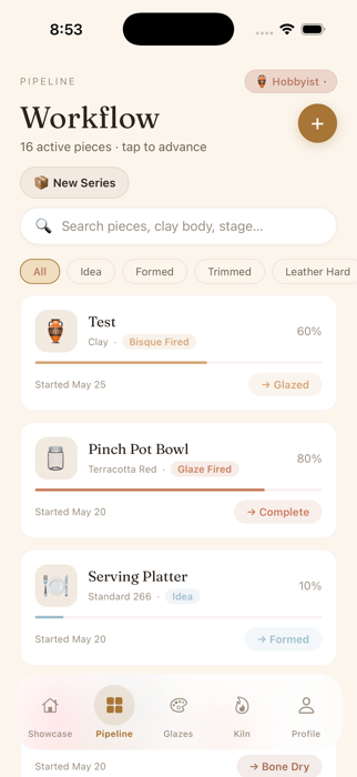 Pipeline workflow on iPhone